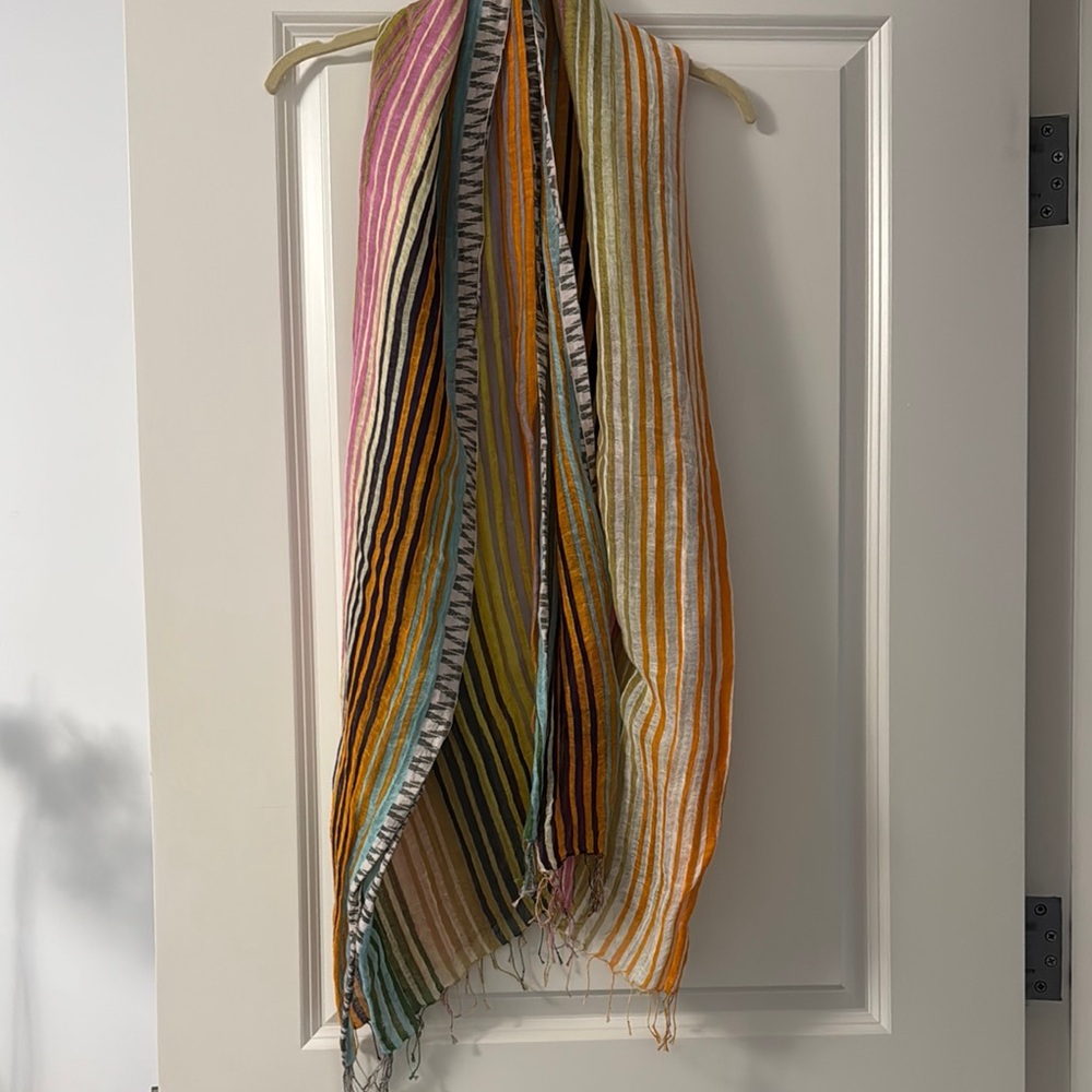 Multicolor Striped Summer Scarf